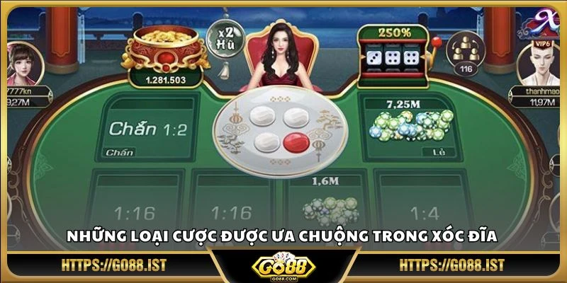 Những loại cược được ưa chuộng trong xóc đĩa 